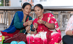 Knitting pashmina