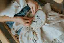 Knitting pashmina