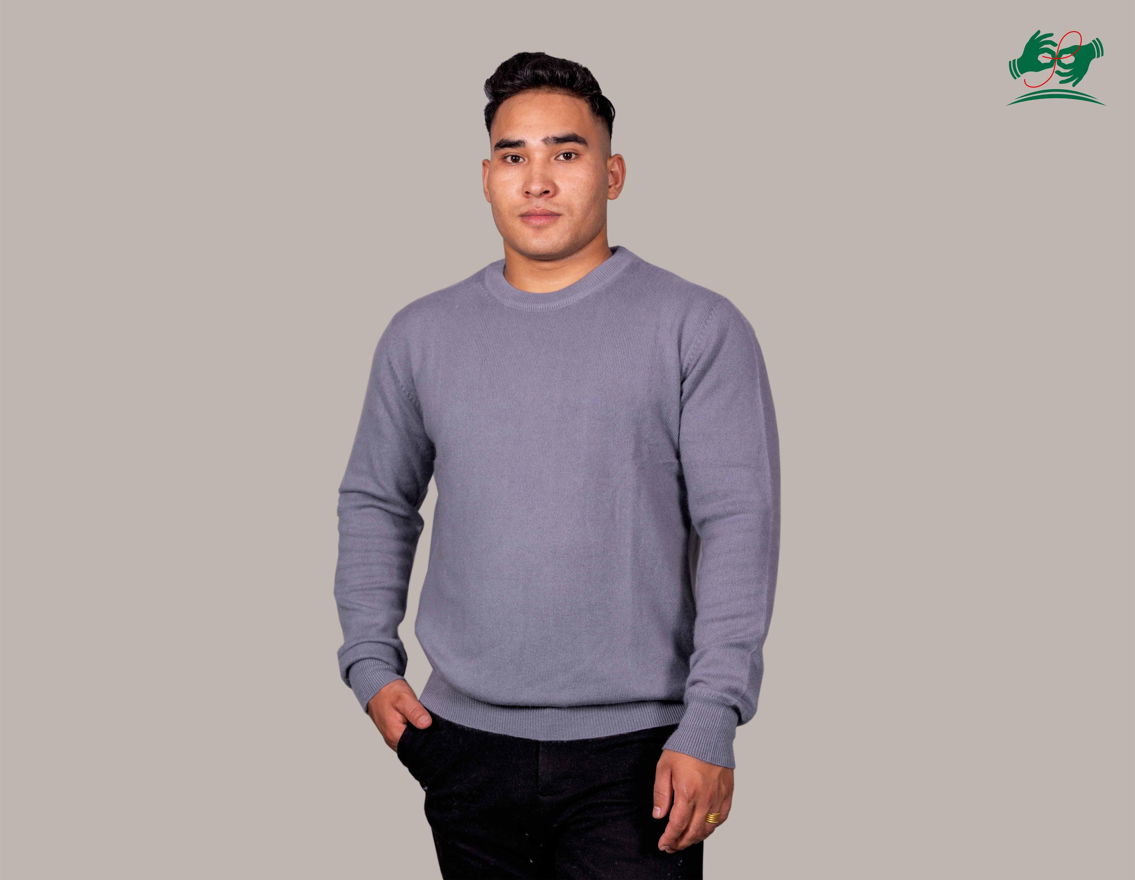 Cashmere Sweater for Men - Round Neck Design