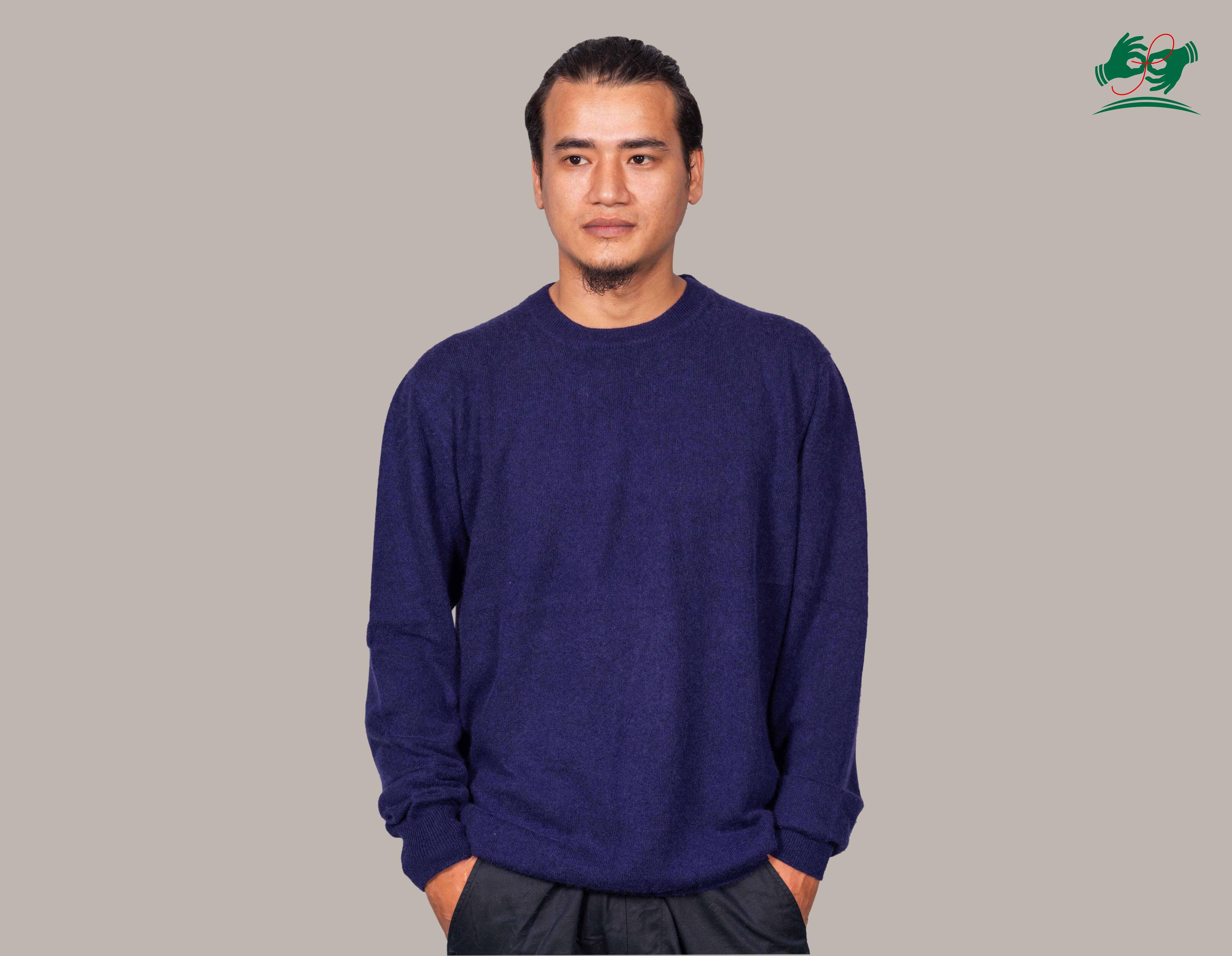 Cashmere Sweater for Men - Round Neck Design