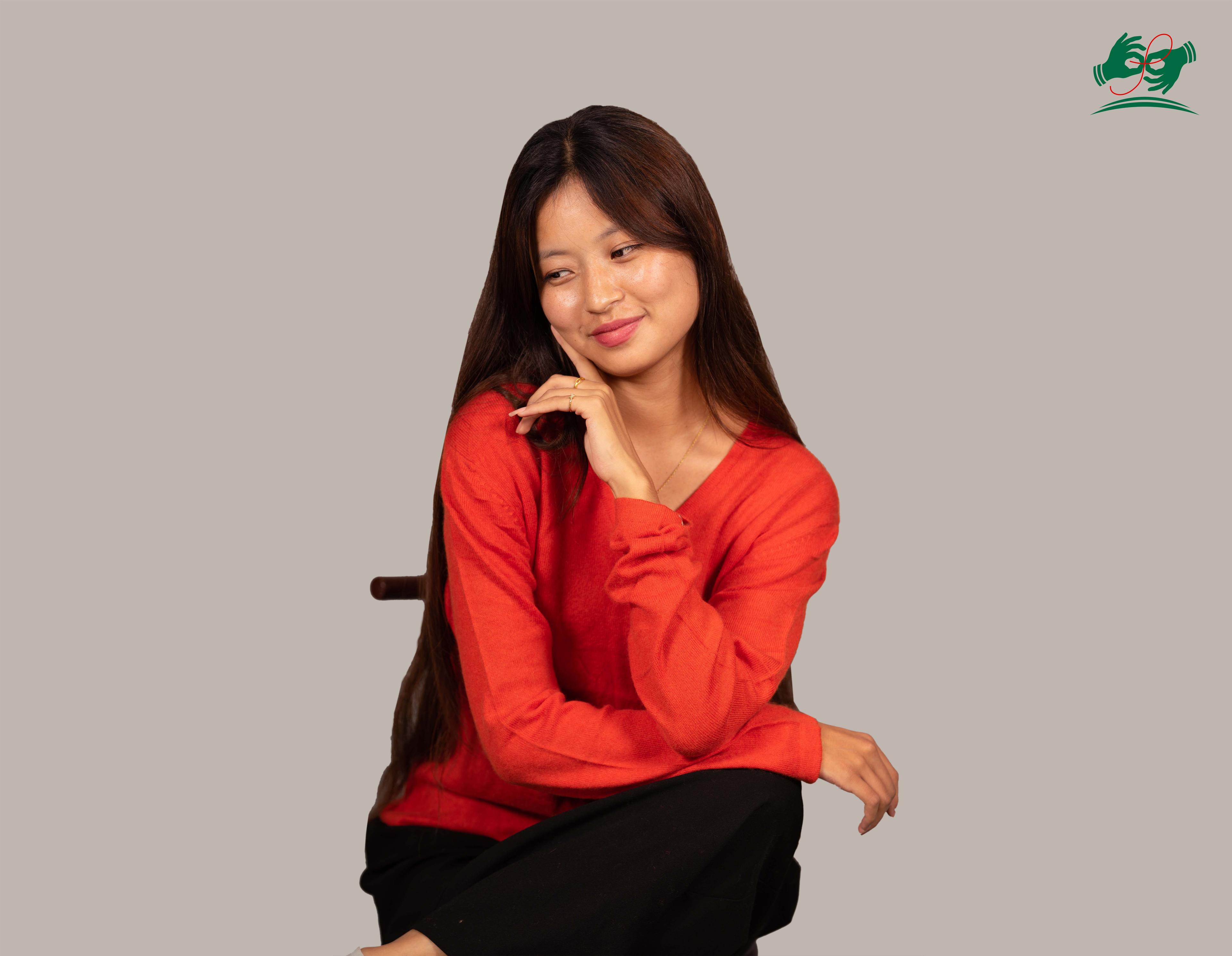 Pure Cashmere Sweater V Neck For Ladies