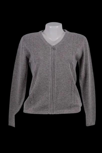 Women's Cashmere Zip Up Cardigan - Chunky Design