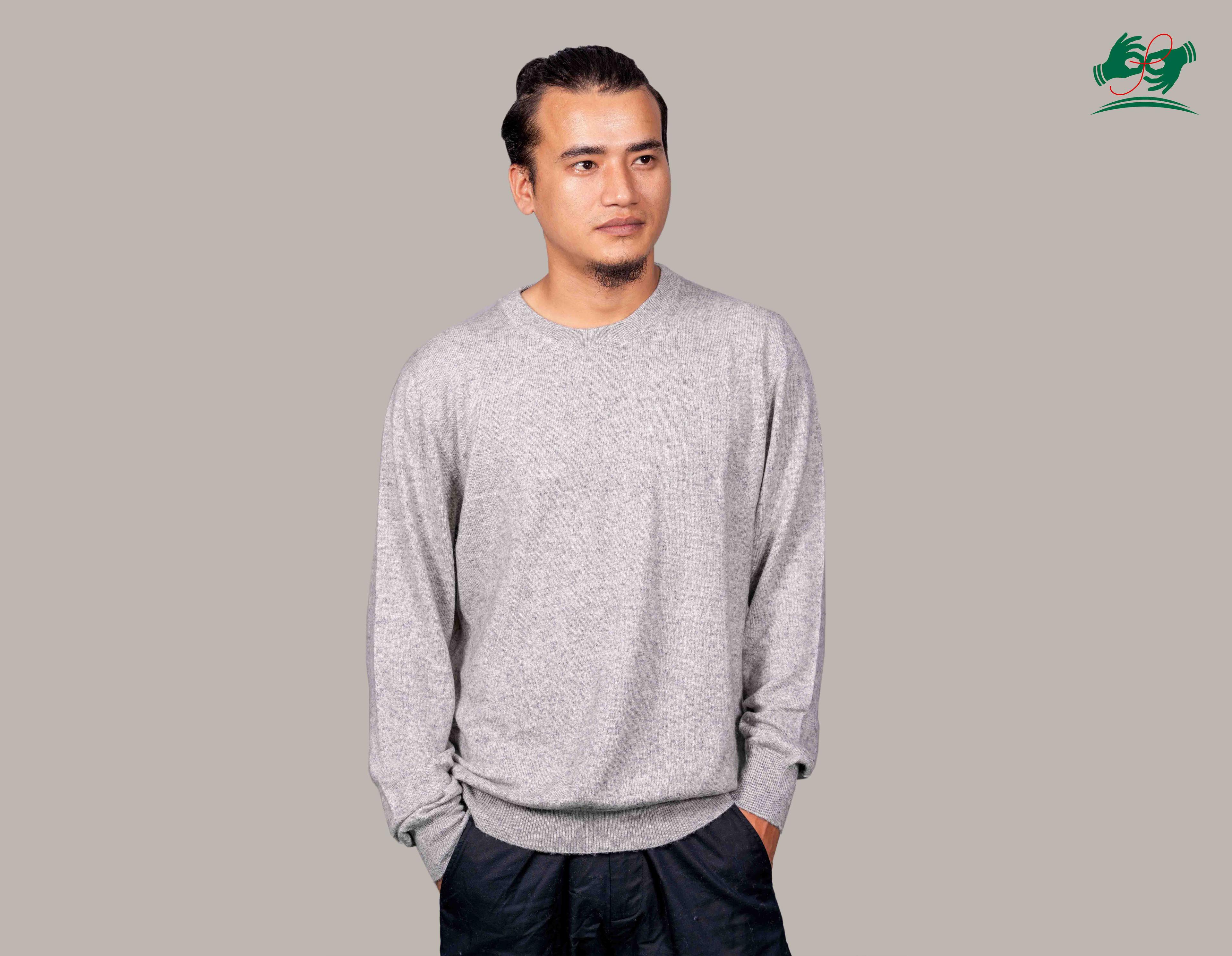 Cashmere Sweater for Men - Round Neck Design