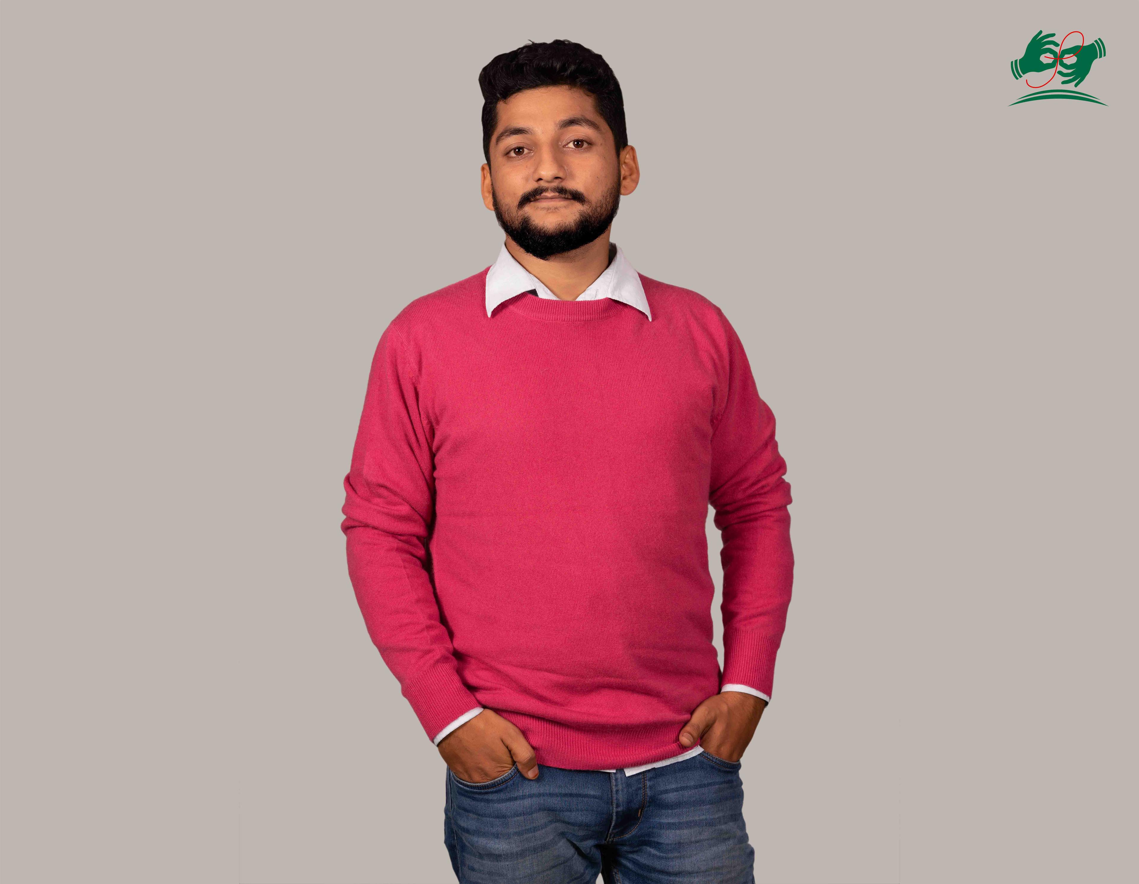 Cashmere Sweater for Men - Round Neck Design