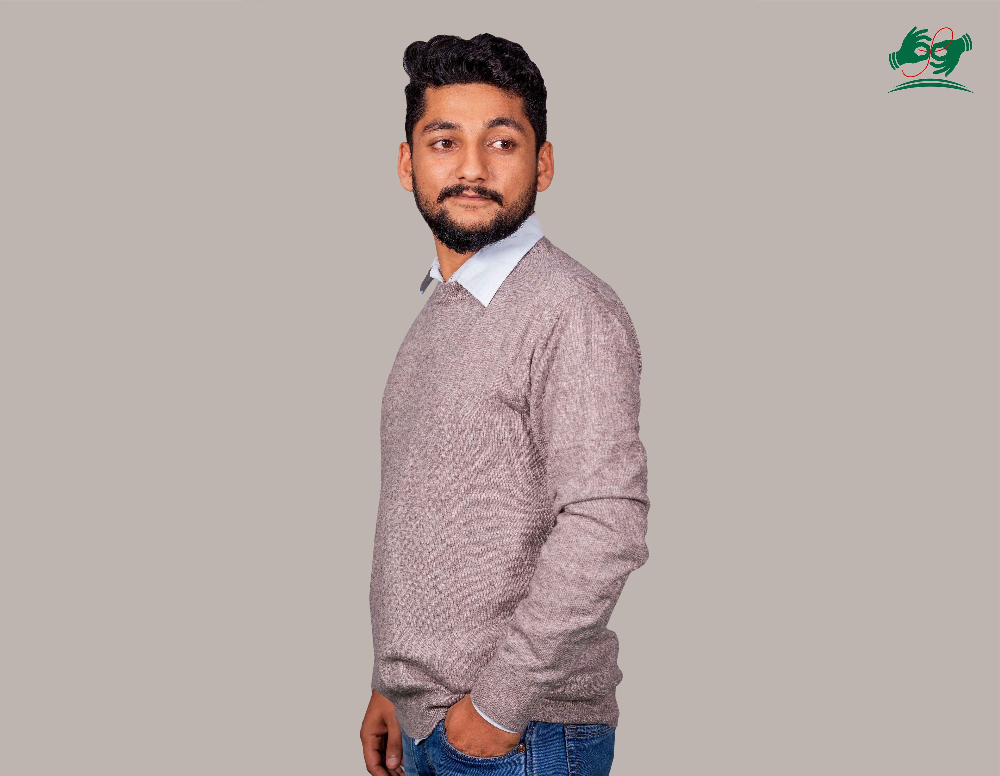 Cashmere Sweater for Men - Round Neck Design