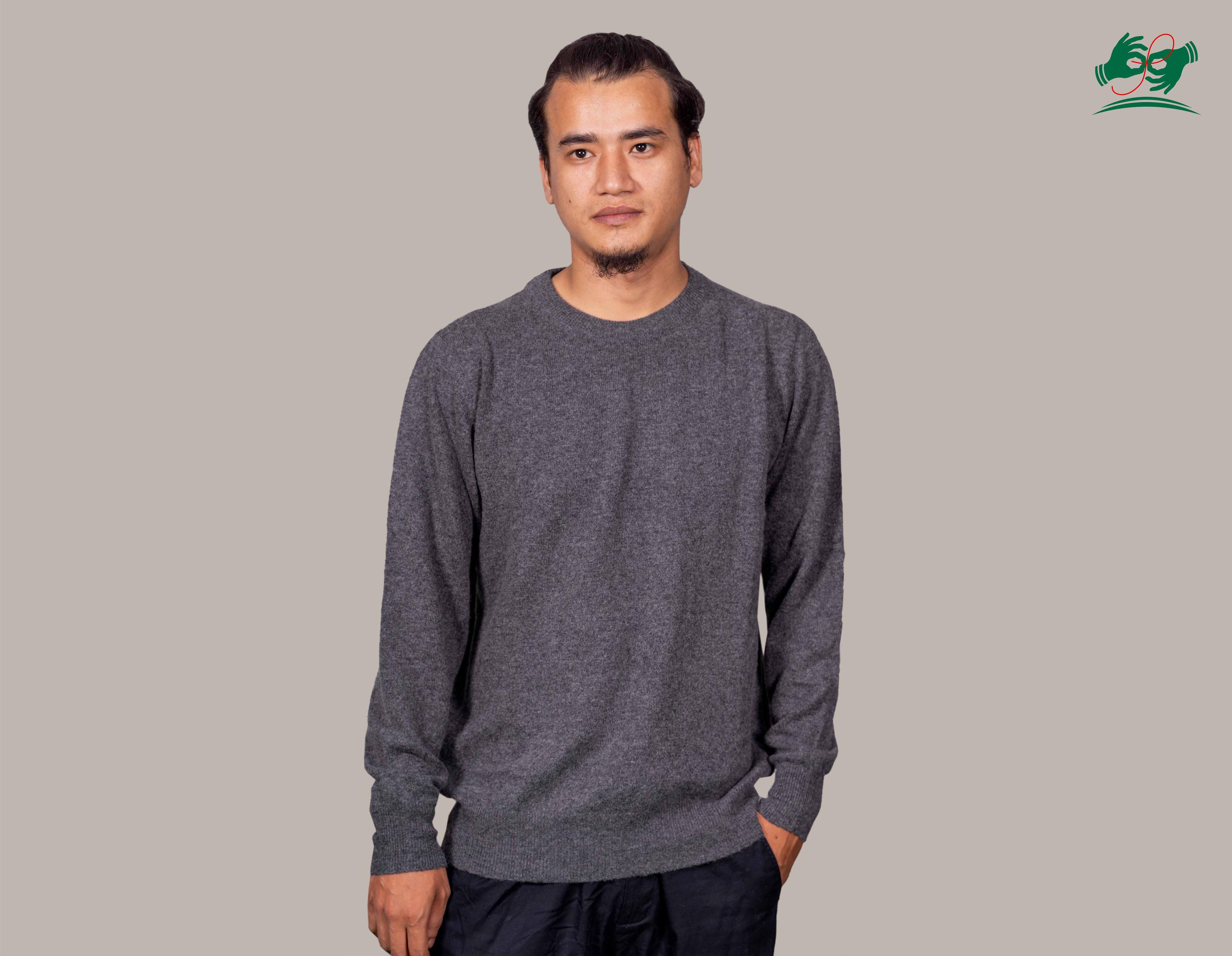 Cashmere Sweater for Men - Round Neck Design