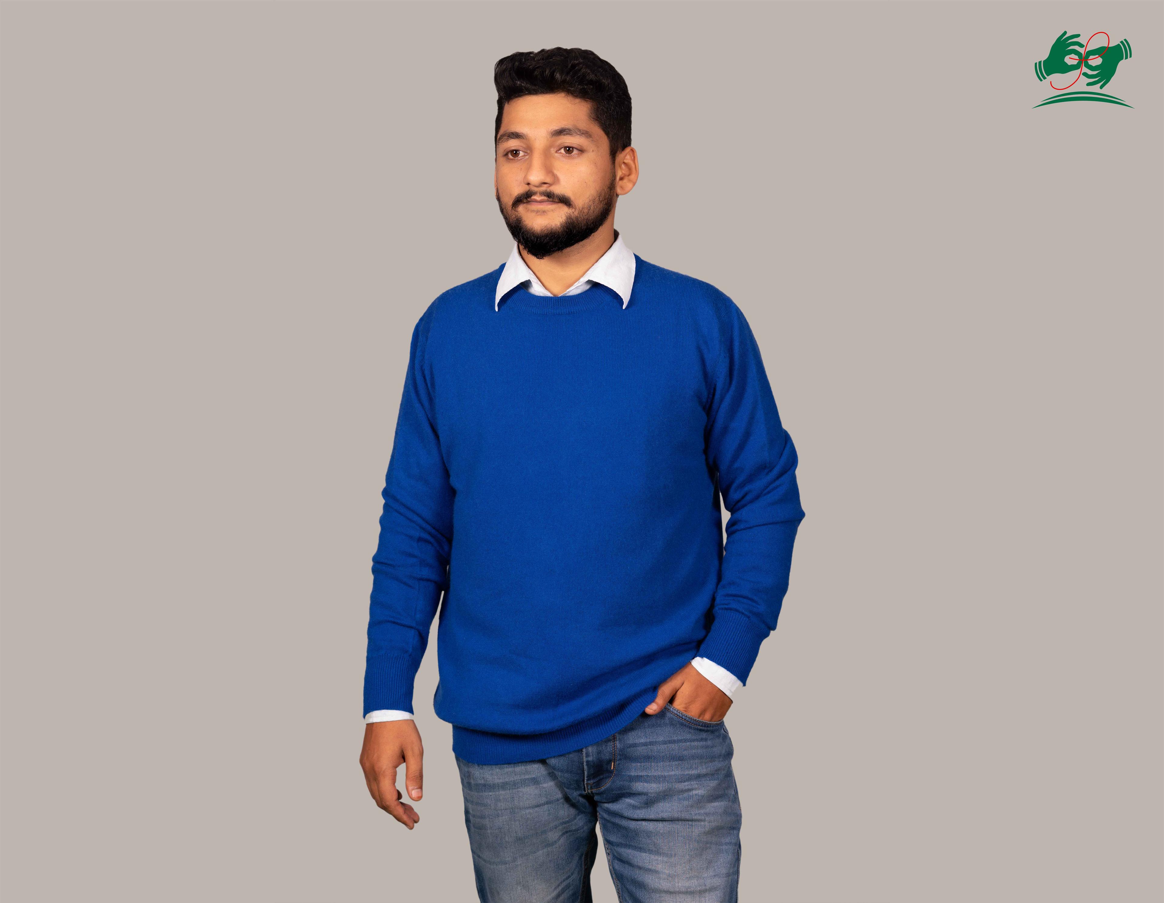 Cashmere Sweater for Men - Round Neck Design