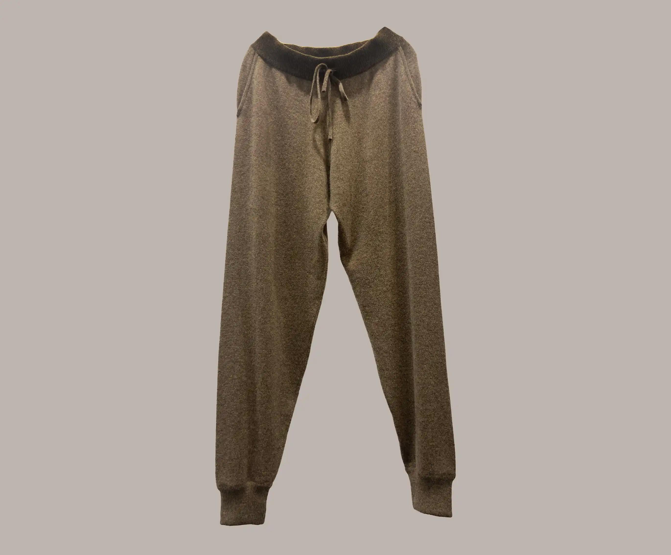 Ladies Cashmere Joggers Pants in Camel Brown