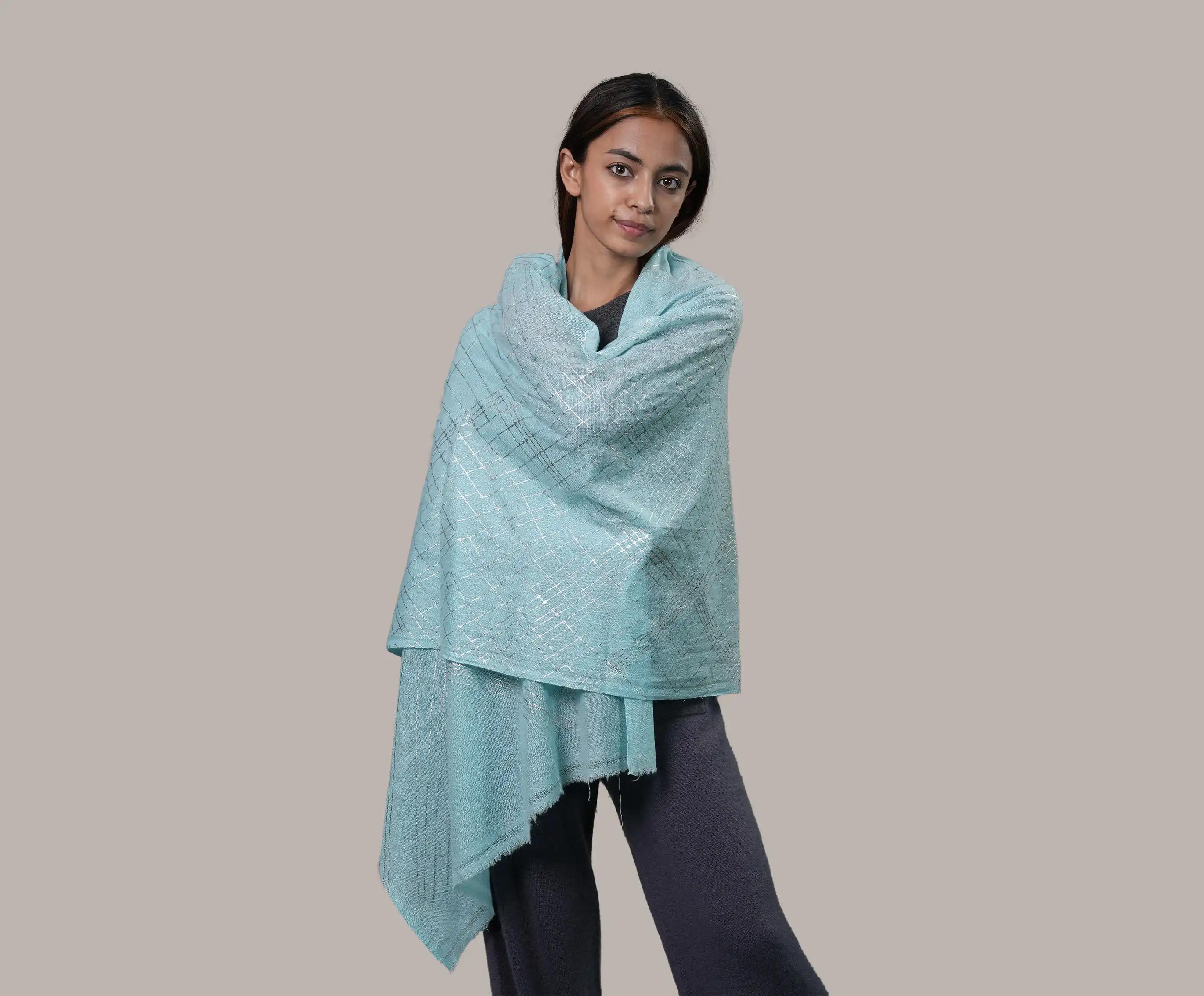 Cashmere Stole Metallic Print