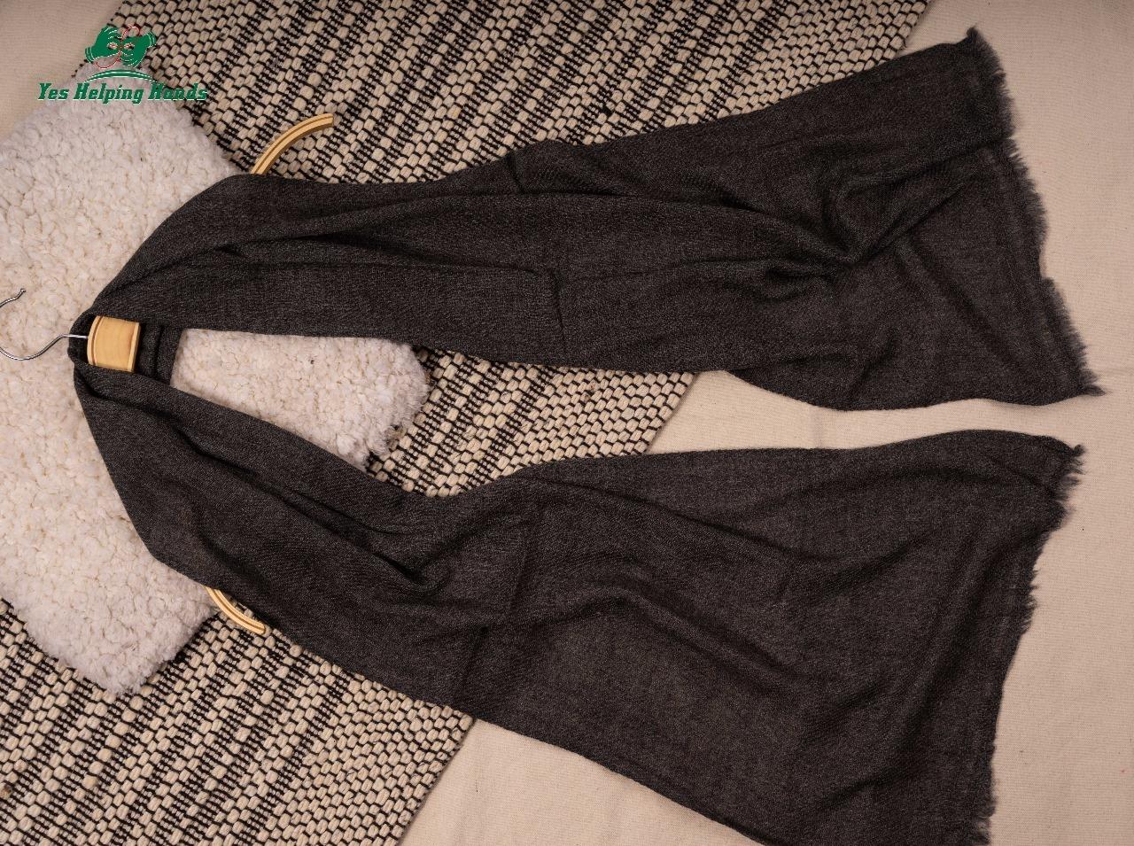 Cashmere Shawl in Black & Brown Color