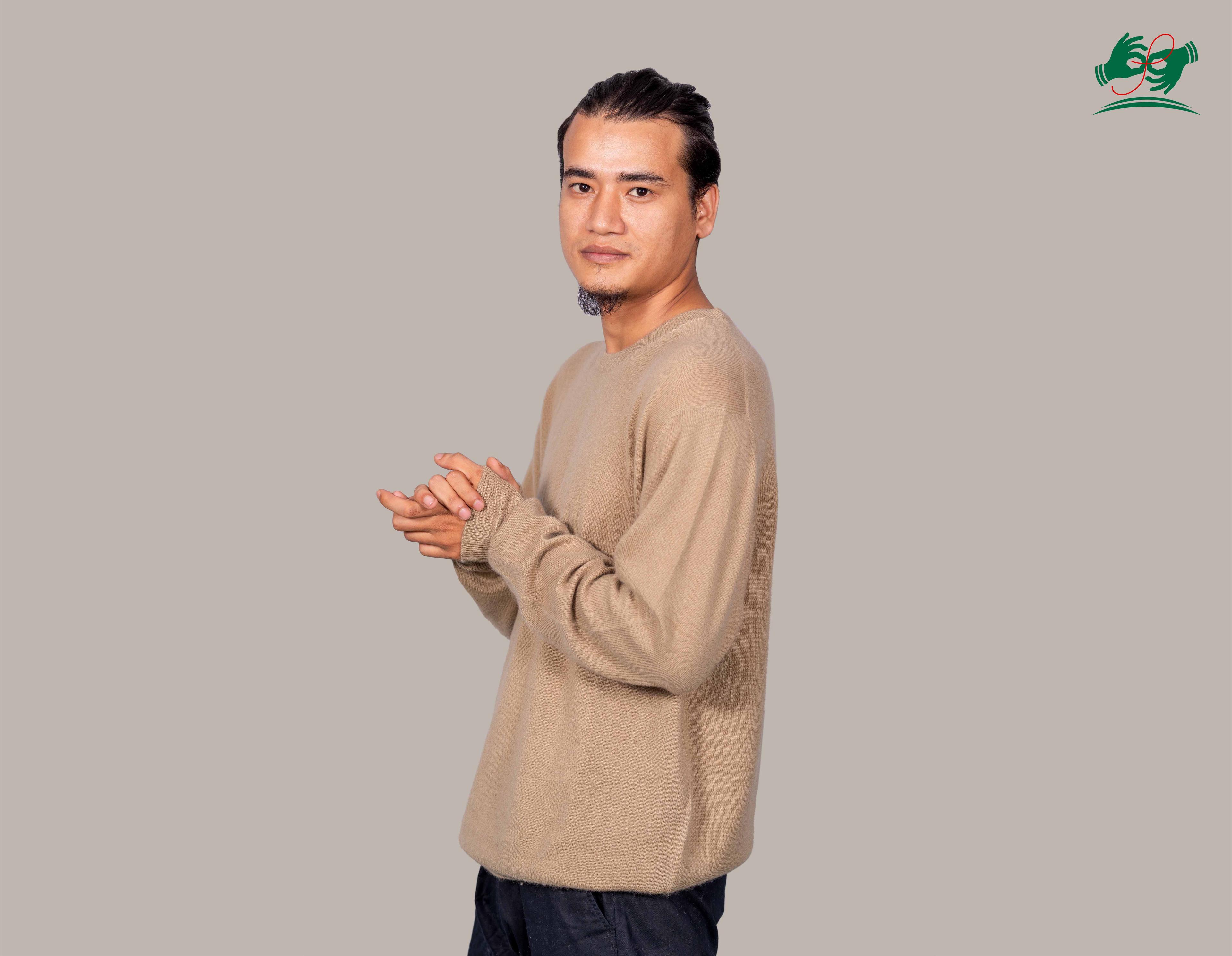 Cashmere Sweater for Men - Round Neck Design